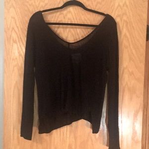 Chaser Linen v neck front and back